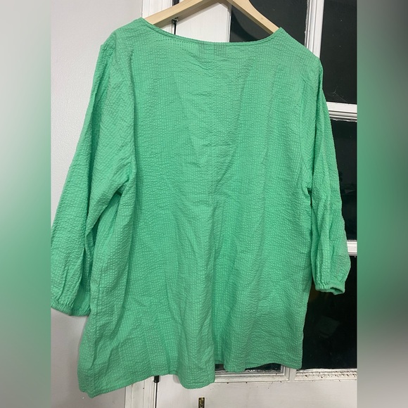 Lane Bryant Mint Green Textured Tunic - 16 - Picture 4 of 6